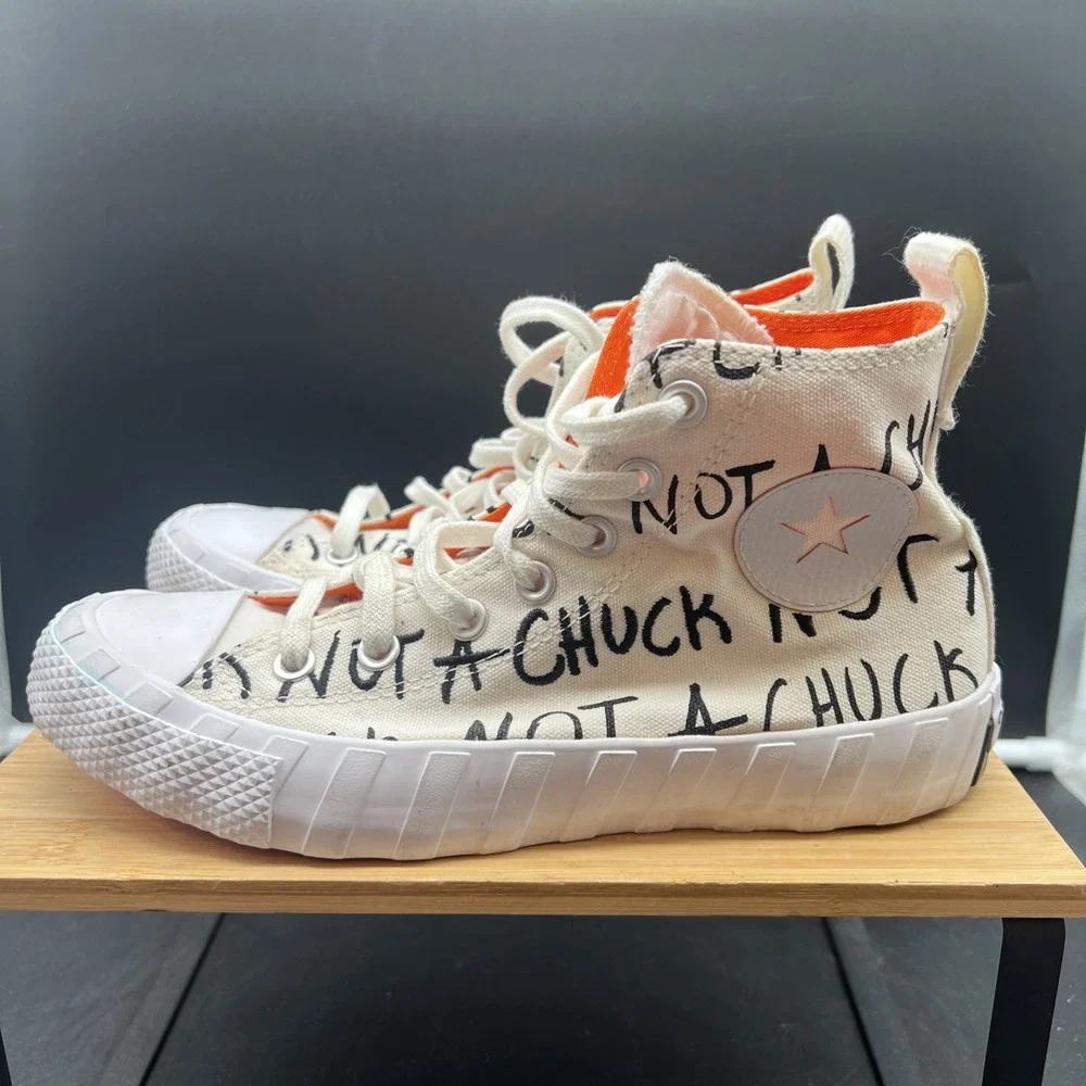 Converse All Star High Top Canvas Shoes Not a Chuck UNT1TL3D Kid Size 6 US White